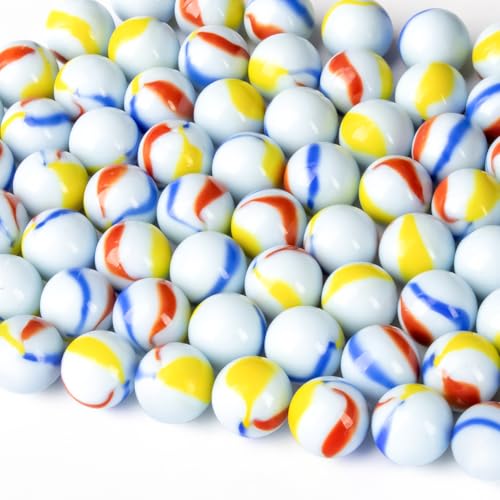 MAQIHAN 78pcs Glass Marbles - Bulk Marble Collection Cat Eye 16mm Ball for Collectors,Fun Retro Game,Crafting & Home Decor,Chinese Checkers,Easter Gift,Vase Fillers