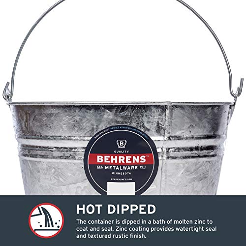 Behrens Hot-Dipped Galvanized Steel Utility Pail 4-1/4 Gallon #TOP4