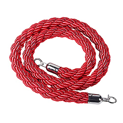 Corde de barrière pour le contrôle des foules 150 cm mousqueton inox chandelier