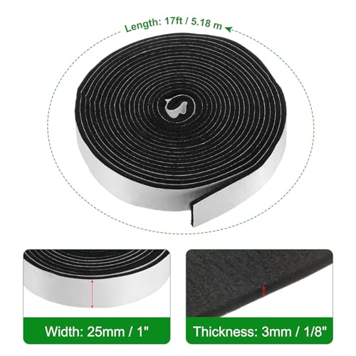 HARFINGTON Cinta junta para parrilla 17FT 1" x 1/8" alta temperatura miniatura 2