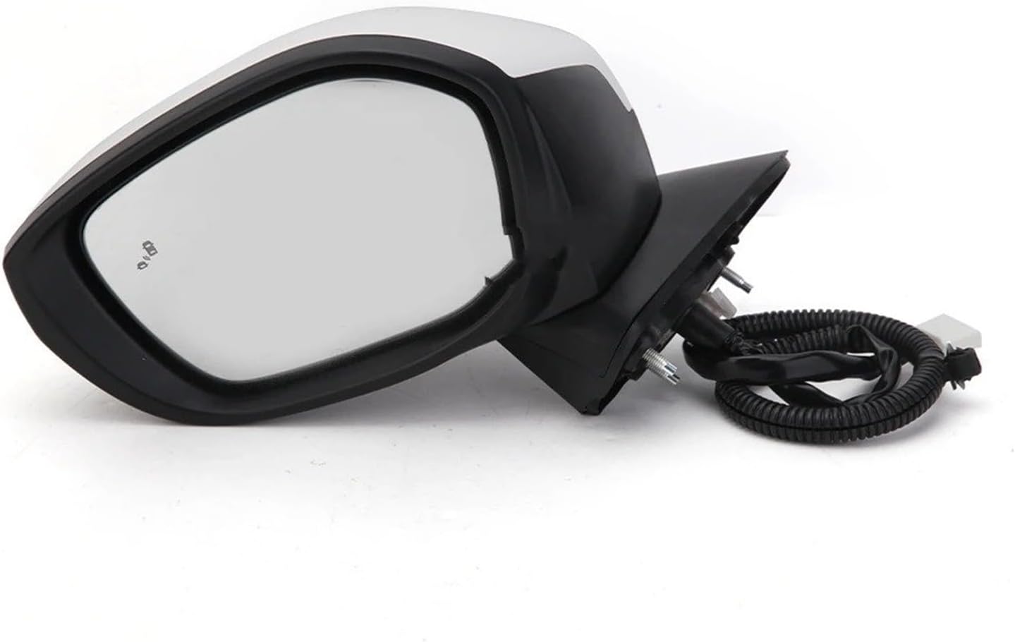 Door Wing Mirror 7pins Side Mirror Assembly Blind Spot Heated Mirrors Lens Cover Cap Power Glass Car Accessories Replacement for Civic 22 23 USA(Black L R)(White L)