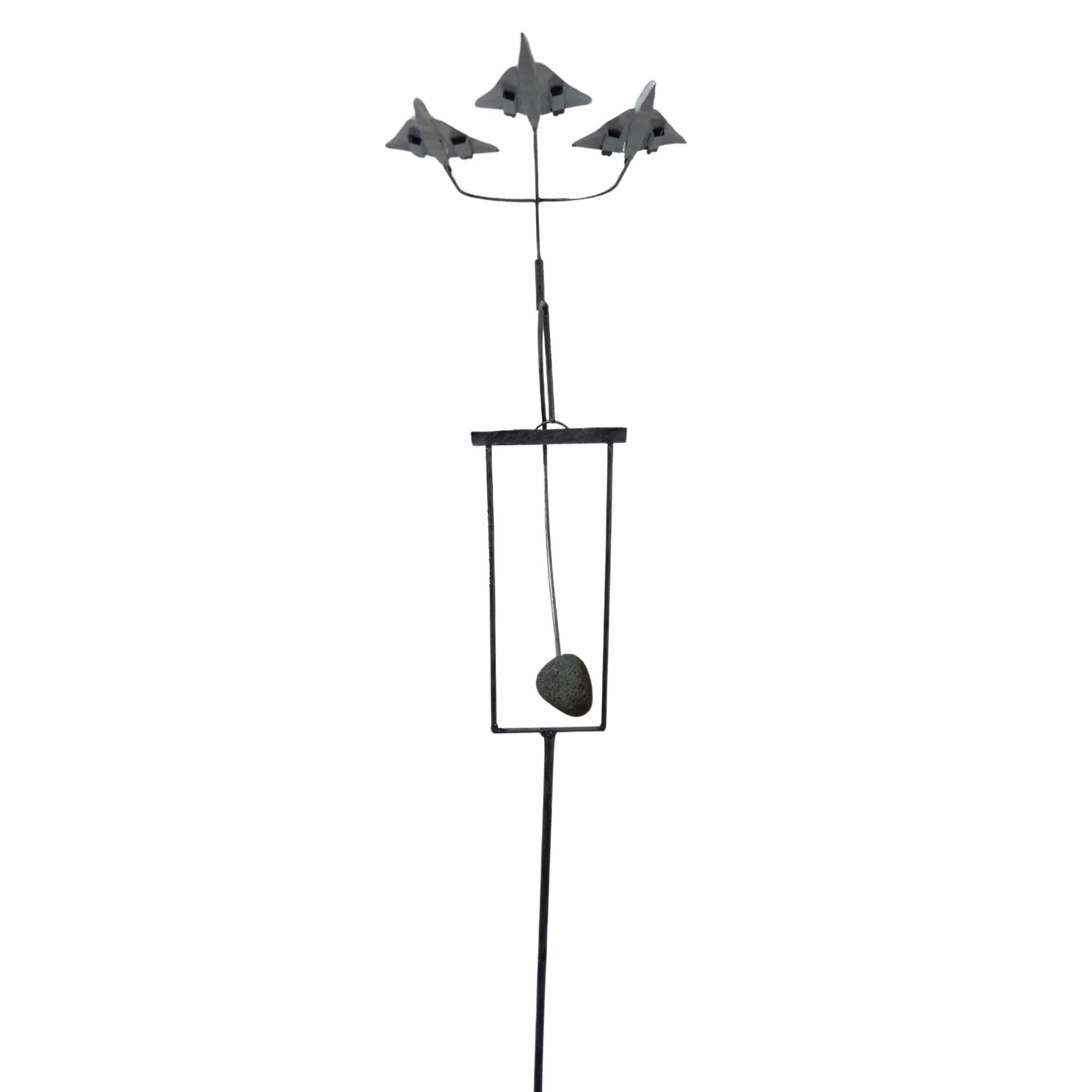 Sk Style Various Metal Wind Spinner Rocker - Concorde Aeroplane Formation, 3 Plane Kinetic Rocking Garden Decor