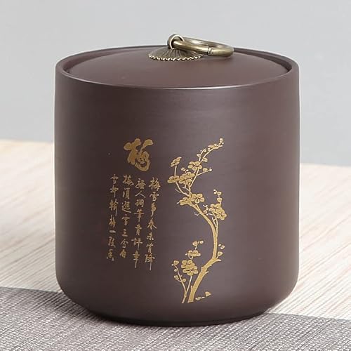 Jinru Baohua China Purple Sand Tea Sealing Jar, Coffee Storage, Nut Storage, Candy Storage (Plum Blossom) #TOP1