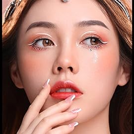 Go Ho 12 PCS White Eyebrow Eyeliner Pencils,White Eyeshadow Makeup Pen,Sweatproof Eye Highlighter Makeup Pencil,Long-lasting Nice Color Eye Brow Gel Pen,Brow Tint SticksWhite