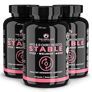 THE ENCLARE NUTRITION Myo-inositol, D-Chiro Inositol Capsules (Optimal 40:1 Ratio) | Fertility, Natural PCOS Supplements for Women, Hormone Balance, Healthy Ovarian Support (3)