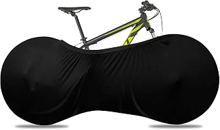Funda para Bicicleta Negra, Funda Protectora para Bicicleta, Elástica, Lavable, Bolsa de Almacenamiento a Prueba de Polvo para Bicicletas de Montaña