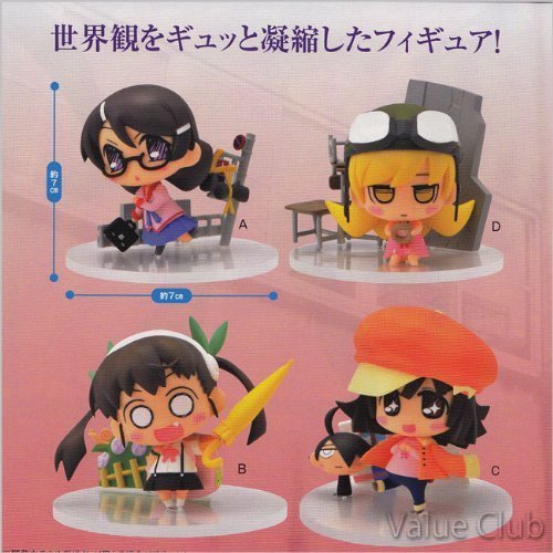 Bakemonogatari - Vignetteum Cute vol.2 [Tsubasa & Mayoi & Nadeko & Shinobu] (Set of 4) by Hega
