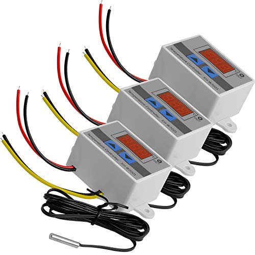 AZDelivery XH-W3001 Thermostat – Digital, LED, Einstellbar, -50 Bis 110 °C, 12V 10A – Mit Wasserdichter Sonde