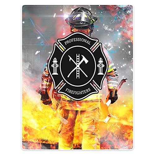 Sxchen Blankets Plush Sofa Bed Throw Blanket Big Fire Firefighter Firemen Hero 60"X80" #TOP5