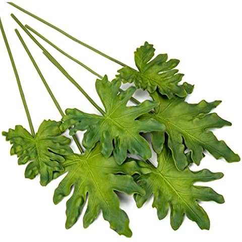 6 Stück Künstliche Pflanze Blätter Tropische Philodendron Cover