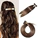 SEGO U Tip Hair Extensions Human Hair Pre Bonded Keratin Fushion Nail Tip Human Hair Extensions 100% Real Remy Hair Silky Straight 100 Strands/Pack #04 Medium Brown 22 inches 50g