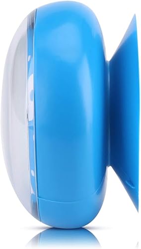 Miniatura 8 de Reloj de baño, reloj de ducha impermeable, reloj de pared mini reloj con alarma y ventosa agujero para colgar para dormitorio, baño, cocina (azul)