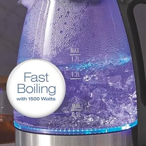 Hamilton Beach 1.7L Electric Kettle, Water Boiler & Heater, LED Indicator, Built-In Mesh Filter, Auto-Shutoff & Boil-Dry Protection, Cordless Serving, Clear Glass (40864) Hamilton Beach 17L Electric Kettle Water Boiler Heater LED Indicator Built In Mesh Filter Auto Shutoff Boil Dry Protection Cordless Serving Clear Glass 40864