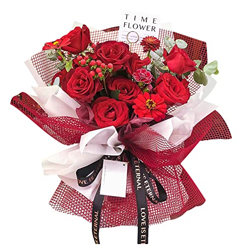 メッシュ包装紙、フラワーラッピングワインレッド10セット Amazon | 包装紙 メッシュ ラッピング 花束 生花 お花のラッピング材