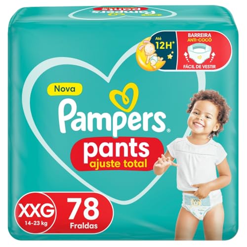 Fralda Pampers Pants Ajuste Total Tamanho XXG 78 Unidades Fralda Pampers Pants Ajuste Total Tamanho XXG 78 Unidades
