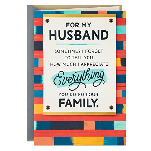 Hallmark Fathers Day Card for Husband (Appreciate Everything You Do)