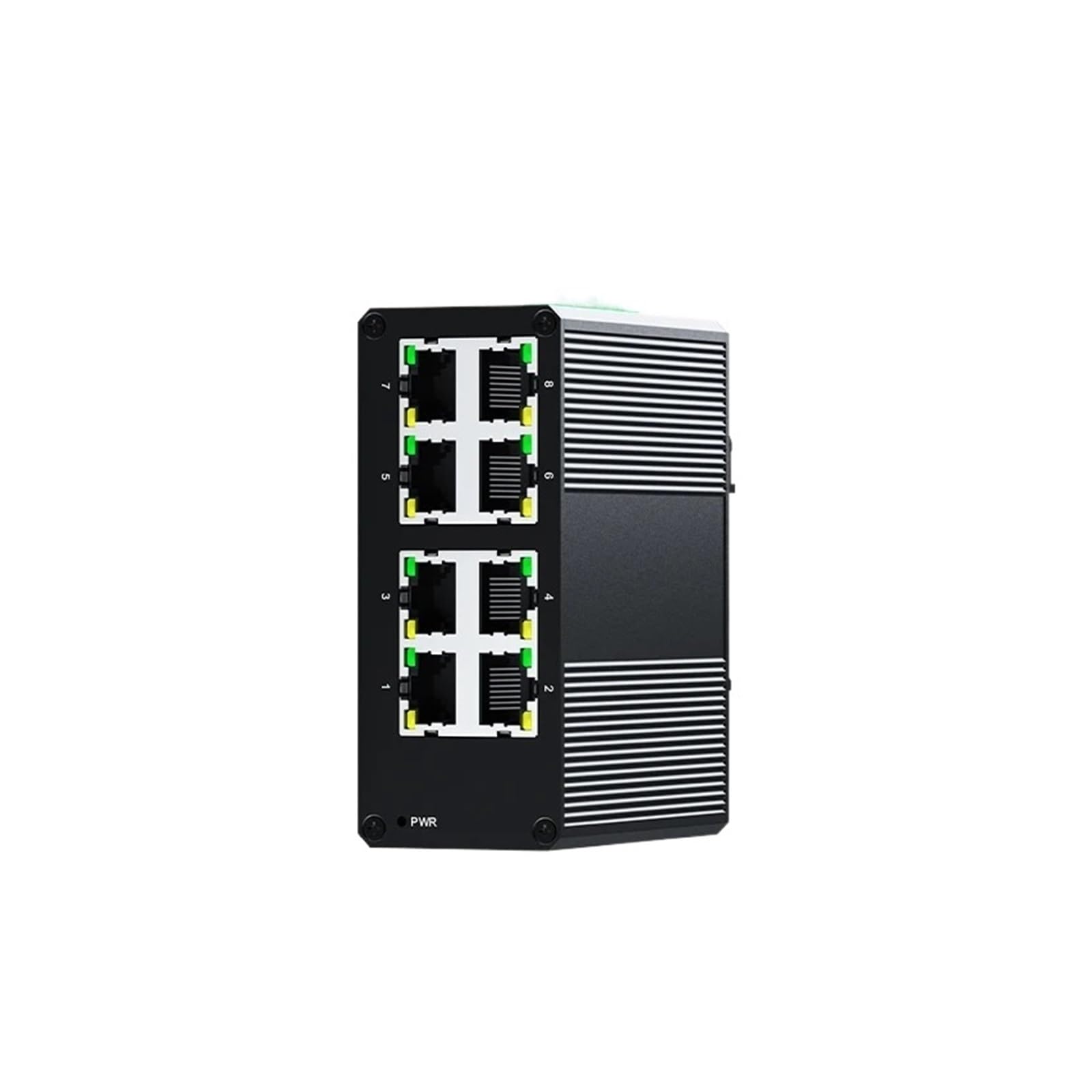Switch Industriale Gigabit a 8 Porte, Mini Switch Ethernet Industriale da 1000 Mbps, Montaggio su Guida, Protezione IP40