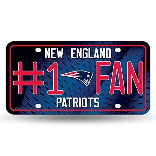 Unbekannt NFL # 1 Fan Metall Auto Tag, Damen Kinder Unisex Herren, New England Patriots