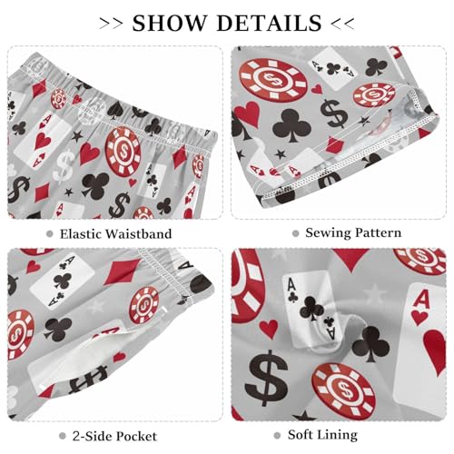 ALAZA Cartoon Chicken Leaf Pajama Shorts Sleep Shorts Pant Lounge Pajama Bottoms Elastic Waist with Pockets3