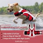 SUNFURA Dog Life Jacket, Dog Life Vest for Swimming with Rescue Handle and High Flotation, Small Dog Vests Safety Life Preserver for Boating, Dog Lifesaver Puppy Swimsuit for Small Medium Large Dogs