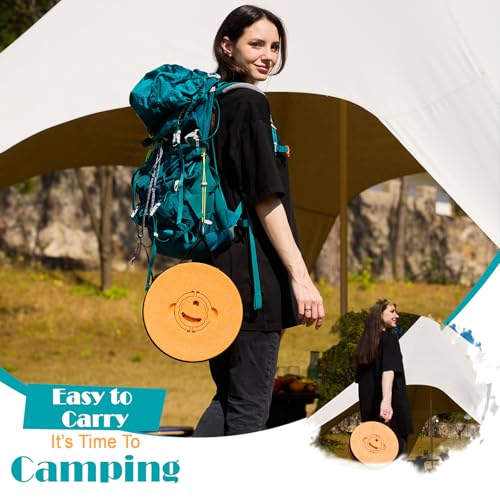 Image of Spisces Upgraded Collapsible Stool with Cushion, 1000 lbs Capacity & 19.7-in High, Wider & Taller Heavy Duty Portable Telescoping Foldable Seat for Adults Camping, Travel, Music Festivals, Outdoors