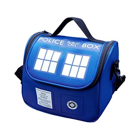 JEWSUN Police Public Call Box Lunch Bag Cover