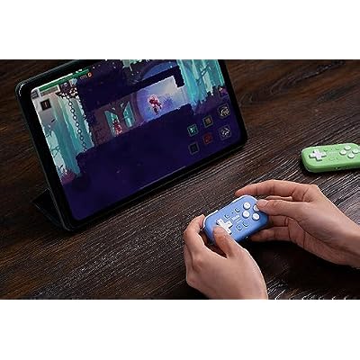 Nargos 8BitDo Micro Bluetooth Key Chain Sized Mini Controller for Nitendo Switch, Windows, Android and macOS (Micro- Blue)