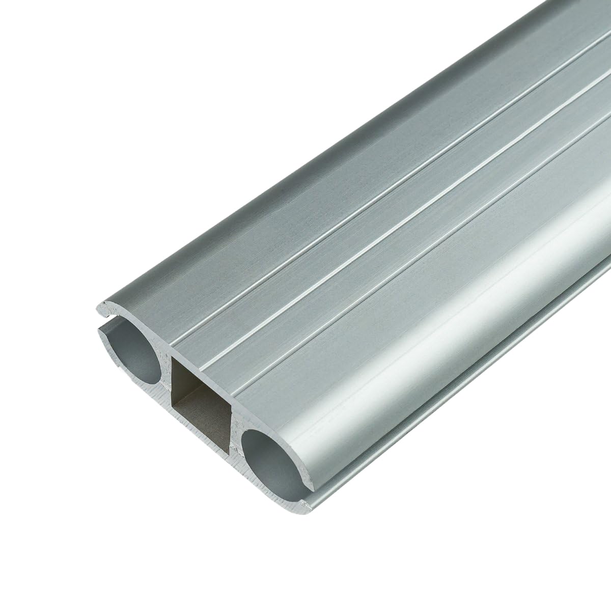 Doppelkederschiene Doppelkederleiste Doppelkederprofil 22x59mm eloxiert 3m Grau Ø16mm für Keder 6-15mm
