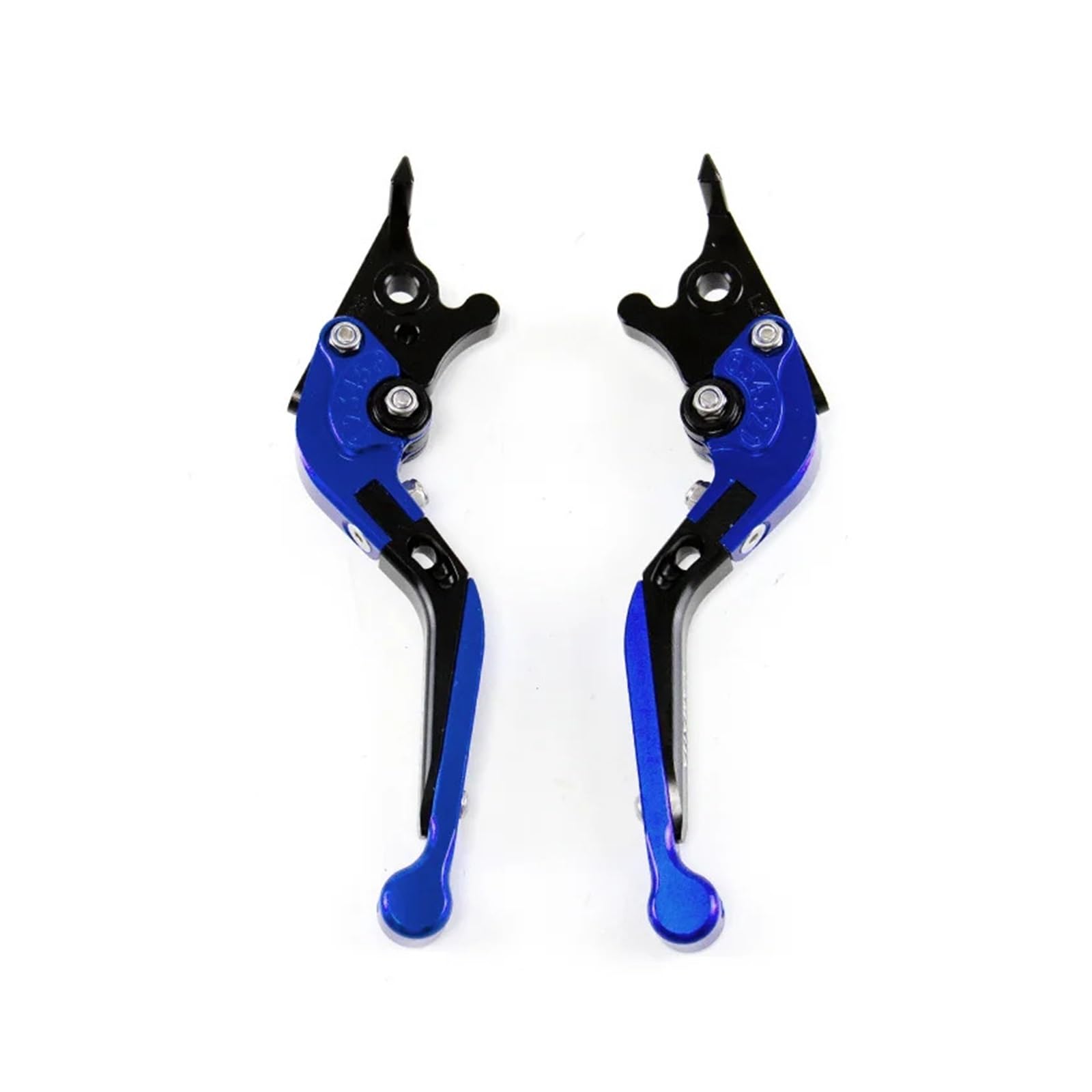 Abdktmnx Blue Motorcycle Adjustable Brake Handlebar Levers 1 Pair Cnc Alloy Motorbike Clutch Drum Brake Lever Handle Universal For Ya&Maha Nvx Handlebar Clutchs Brakes Levers