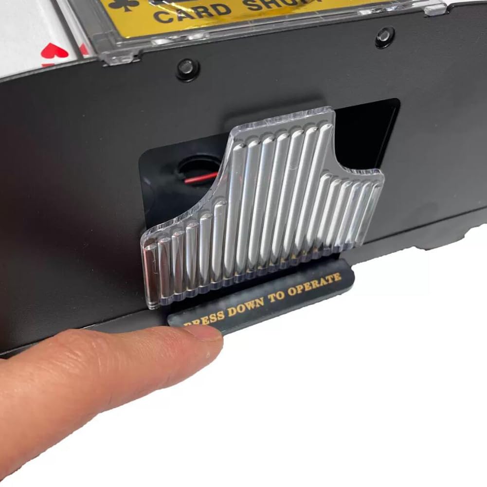 Automatique Electrique Mélangeur De Cartes 1-6 Jeux Mélangeur Automatique pour Cartes à Jouer en Plastique Jeux De Cartes pour La Maison Noir(Size:21x11.8x10cm)