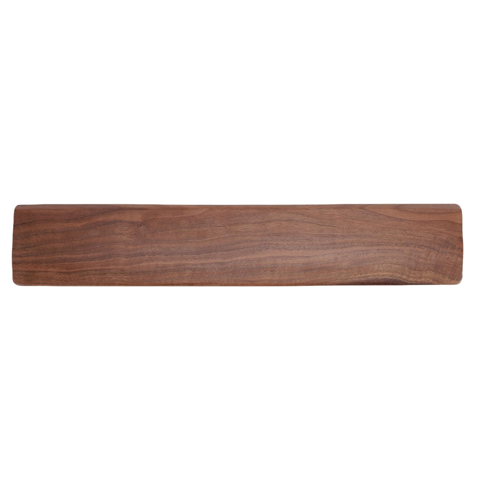 Poggiapolsi per tastiera in legno di noce nero 44 cm, base ergonomica antiscivolo, supporto per polso per giochi lavoro d'ufficio, nero marrone