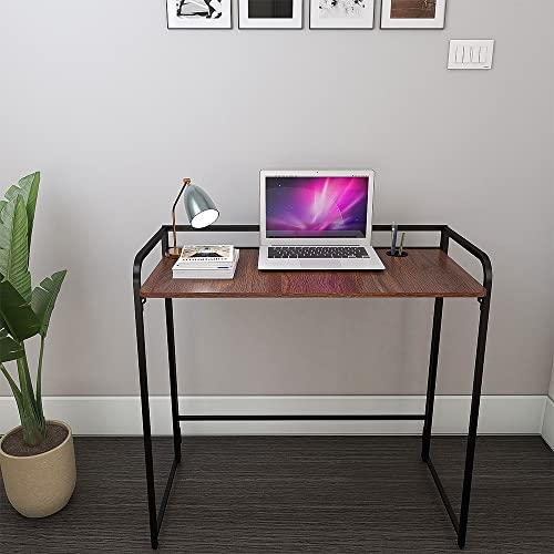 DECOWORLD || Foldable Study Table || Desk with Wooden Top and Metal Legs with in-Built Pen Holder||Premium Computer,Laptop and Study Table for... - Image 6