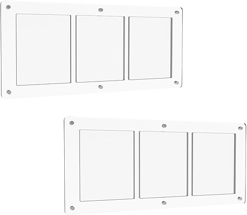 Miniatura 7 de Paquete de 2 carteras de acrílico TCG de 35 puntos para tarjetas triples, pantalla magnética abierta con un solo toque, soportes transparentes para