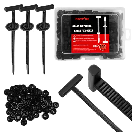 Upgrade Nylon Universal Cable Tie Buckle with Storage Box, Cable Tie Buckle Zip Tie Clips for Car Fender, Bumper Fix, Mudguard Fastener, Automotive Replacement(100pcs)