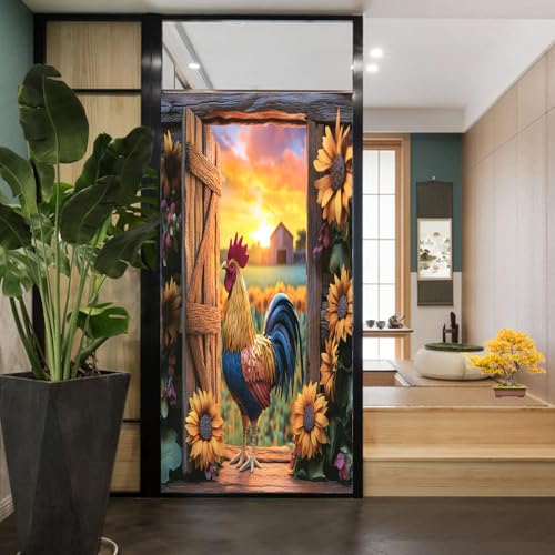 Película Decorativa de Vidrio para Ventana Rooster 17.7 x 23.6 in miniatura 5