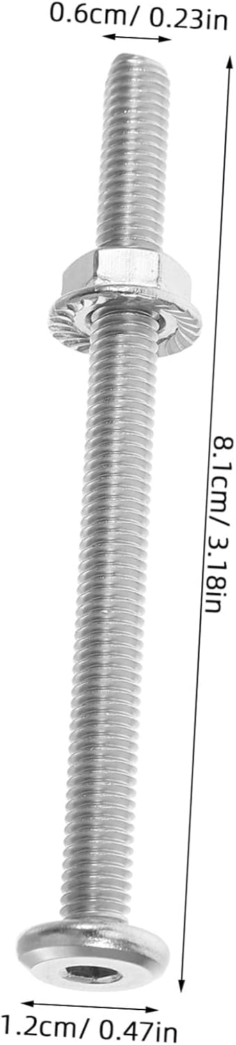 6 Sets Pool Ladder Step Screws Stainless Steel M6x80mm