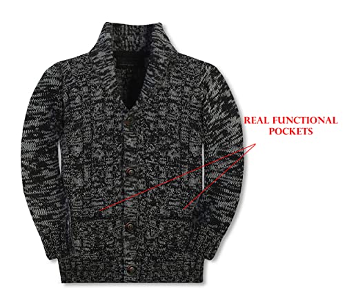 Gioberti Boy's 100% Cotton Knitted Shawl Collar Cardigan Sweater3