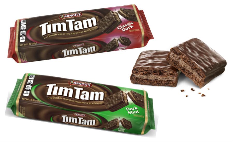 Miniatura 4 de Tim Tam - Paquete combinado australiano, galletas de chocolate oscuro y menta oscura (paquete de 2)