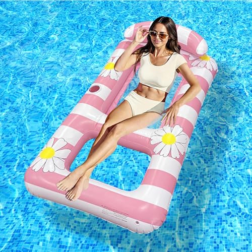 Matelas gonflable avec repose-tête flotteur adulte de piscine premium - 2