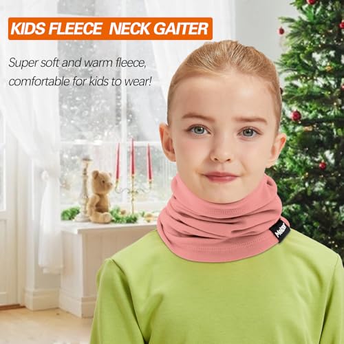 Kids Neck Gaiter Warmer Winter - Protective Face Covering Scarf for Boys & Girls Fleece Windproof Suitable for Skiing2
