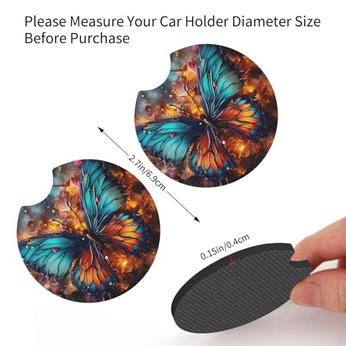 Portavasos para auto concoasters de goma negro 2 piezas miniatura 2