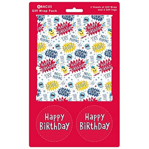 Abacus Birthday Monsters Gift Wrap Pack Cover