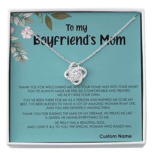 Generic To My Boyfriend's Mom Thank You For Creating My Best Friend Necklace Mothers Day Gift Personalized Gift For Mom Necklace For Mom Mothers Day Unique Gift Necklace for Birthday, Anniversary