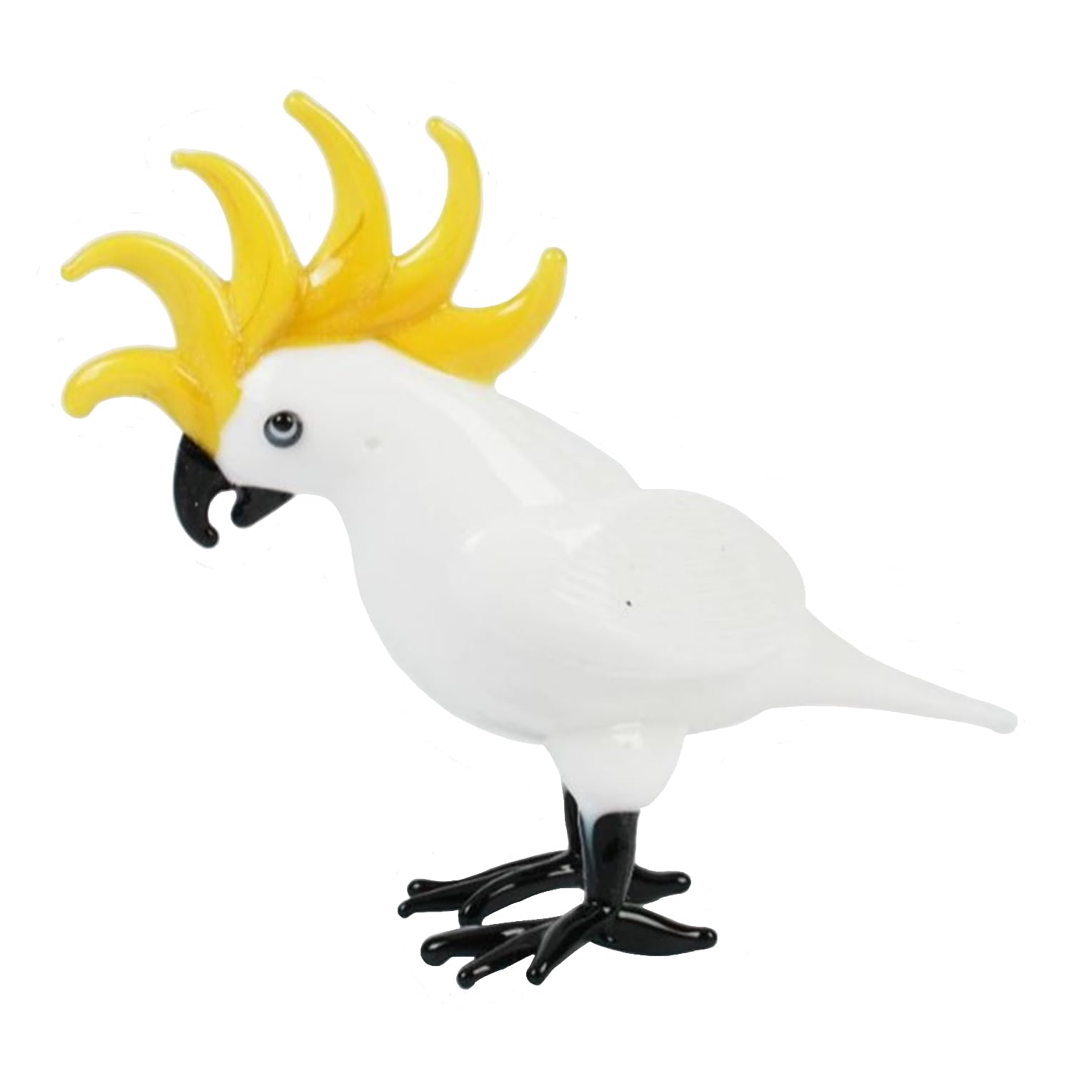 ZDHC Bird Figurine Art Hand Blown Glass Animal Sculpture Collectible Desktop Crystal Ornaments for Centerpiece Home Office Display Decor Craft (Style K)
