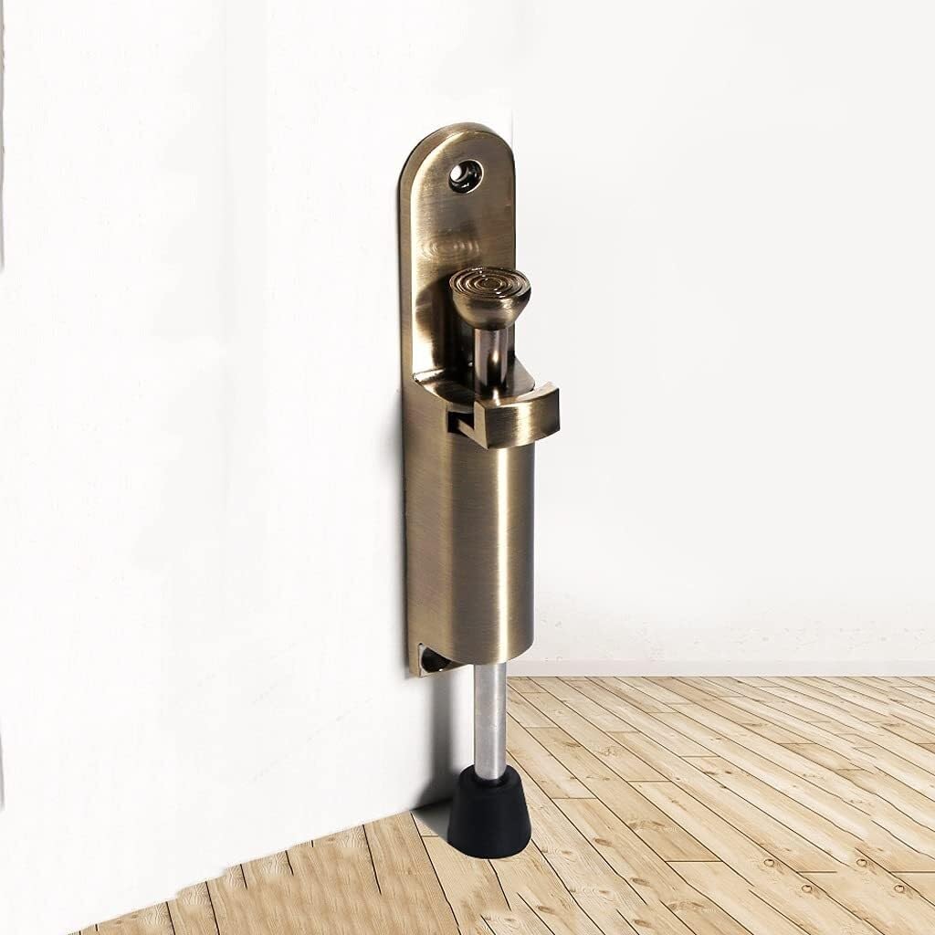 Magnetic Door Stop Zinc Alloy Foot-Operated Lever Door Stops Adjustable Kickdown Bronze Holder Stop Hardware Buffer Fittings(Green Bronze)