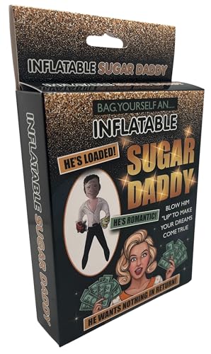 Diabolical Gifts DP1287 Inflatable Sugar Daddy - Rude Gifts for Women, for Girlfriend, Blow Up Doll, Secret Santa Gifts Under 10 Pounds, Valentines Gift for Her, Inflatable Doll (21 Inches)