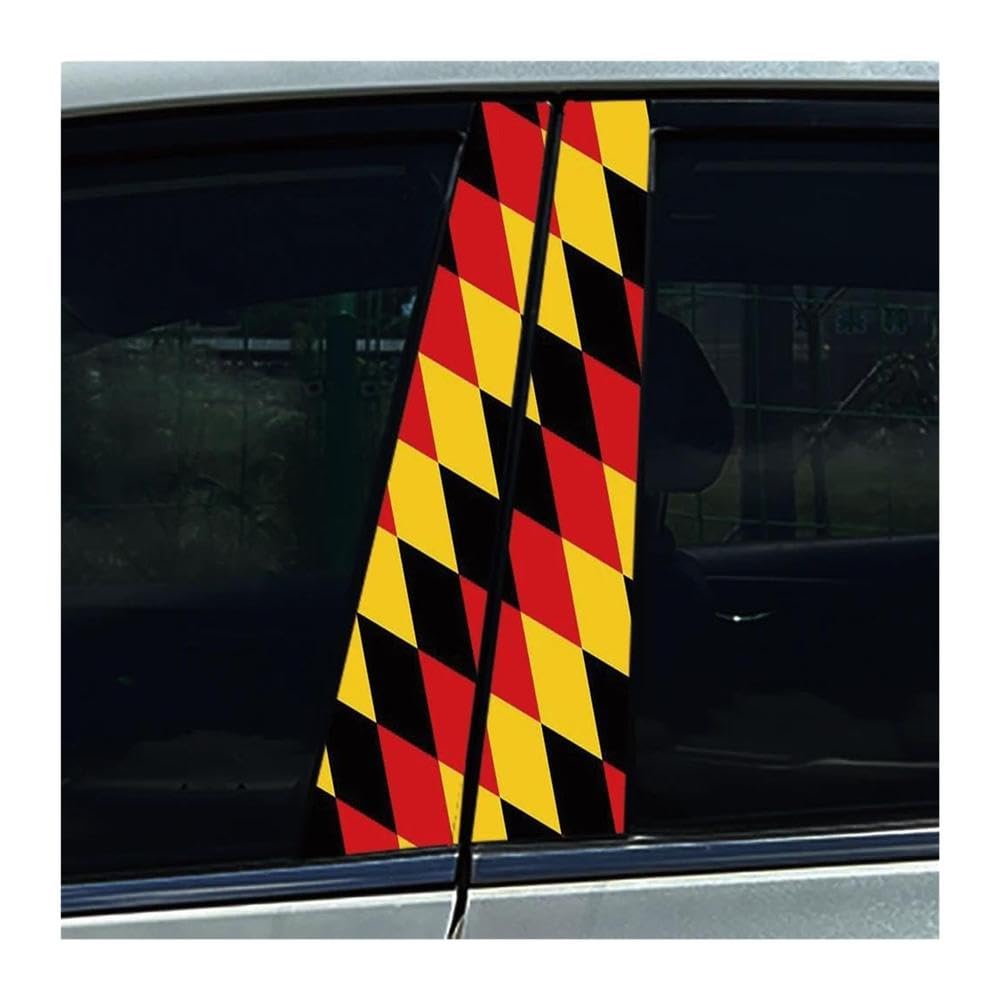 Body Parts 2pcs Auto Door Pillar Decals Red Black Honeycomb 3D Waterproof Car Center Column Stickers(D)