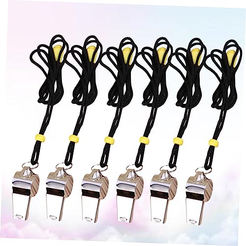 BESPORTBLE 12 Piezas Silbatos Acero Inoxidable con Cordón miniatura 3
