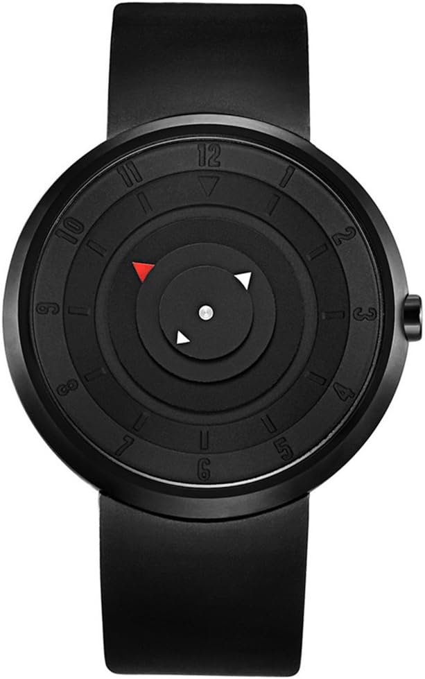 Break Futuristic Creative Compass Inspired Design Unisex Silicone Waterproot Gift Quartz Sport Watch
