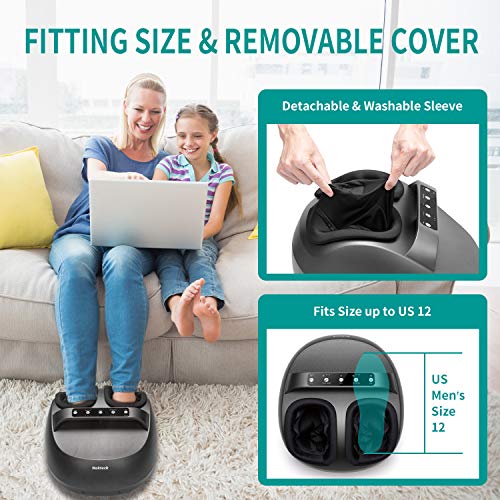 image for Nekteck Foot Massager Machine with Heat, Shiatsu Deep Kneading with Mu